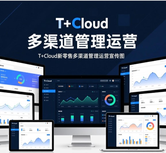 T+Cloud新零售 多渠道管理運(yùn)營(yíng) 全場(chǎng)景營(yíng)銷整合  選擇T+Cloud，POS前端也能實(shí)現(xiàn)餐廳的業(yè)務(wù)，與零售業(yè)務(wù)完美融合。線上通過(guò)電商通，天貓、微店的業(yè)務(wù)數(shù)據(jù)統(tǒng)一歸集。